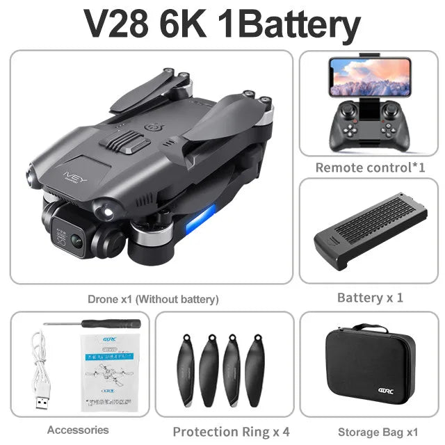 New V28 Pro Drone 4K Pro 8K HD Camera FPV Brushless Foldable Quadcopter