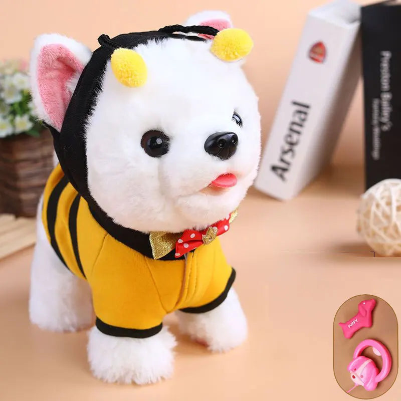 Robotic Puppy Interactive Plush Animal Talk Walk Bark Sing Songs