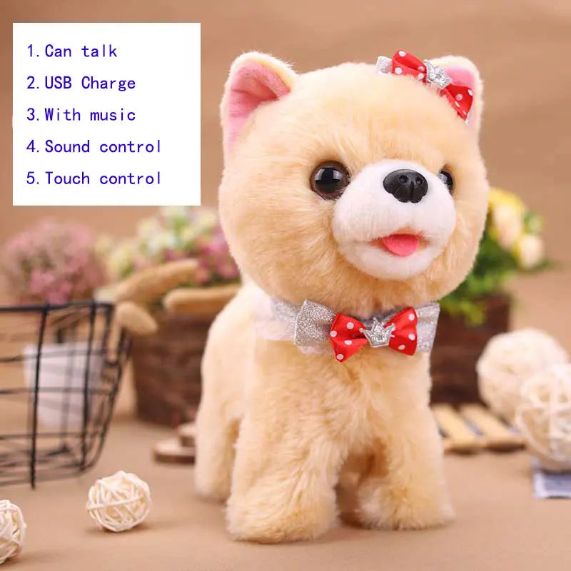 Robotic Puppy Interactive Plush Animal Talk Walk Bark Sing Songs